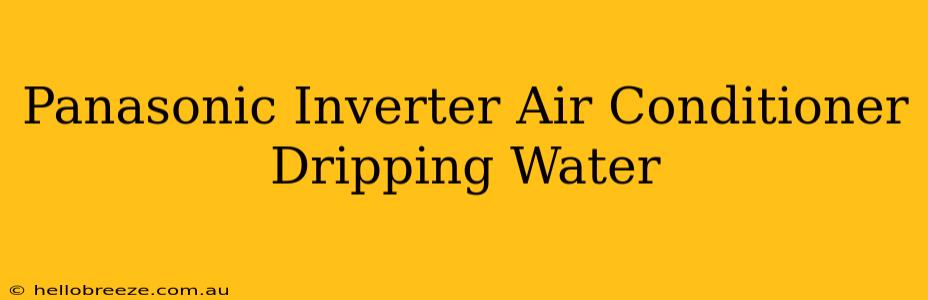 Panasonic Inverter Air Conditioner Dripping Water