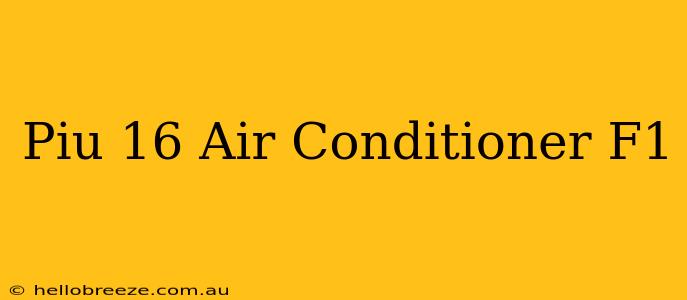 Piu 16 Air Conditioner F1