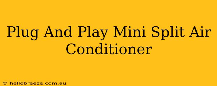 Plug And Play Mini Split Air Conditioner