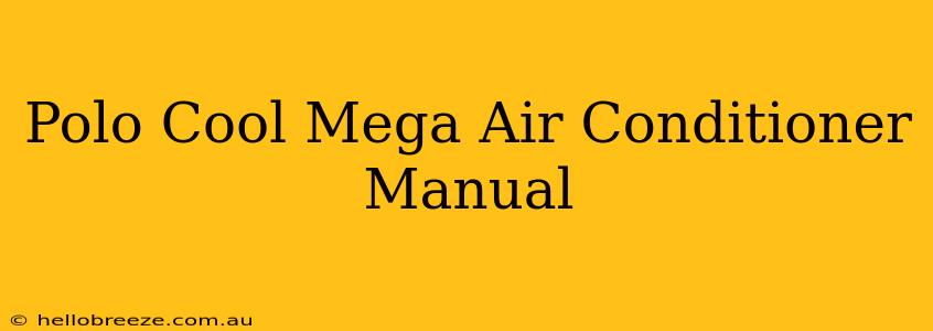 Polo Cool Mega Air Conditioner Manual