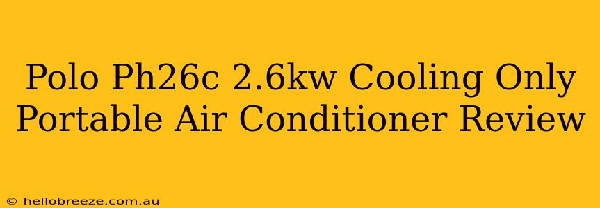 Polo Ph26c 2.6kw Cooling Only Portable Air Conditioner Review