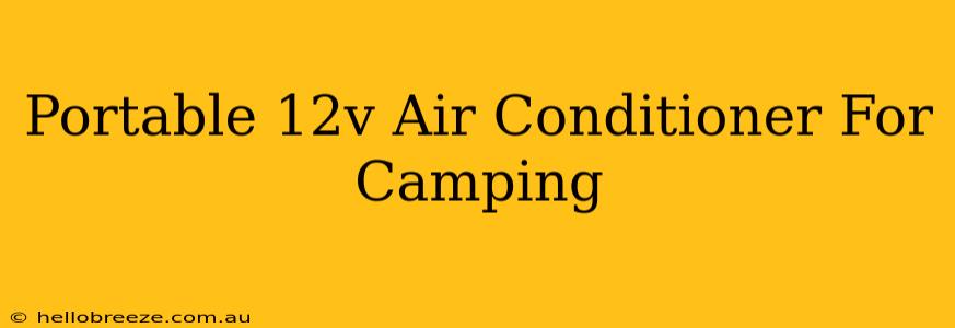 Portable 12v Air Conditioner For Camping