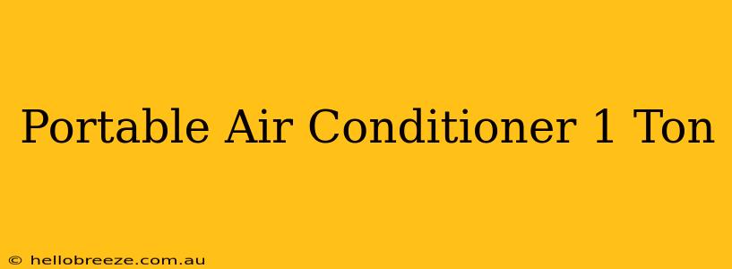 Portable Air Conditioner 1 Ton