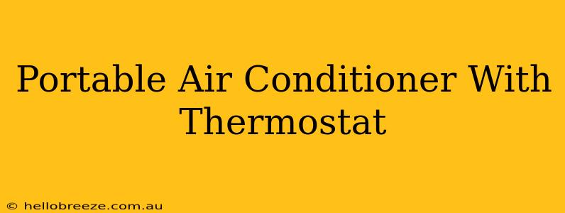 Portable Air Conditioner With Thermostat