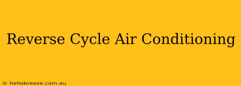 Reverse Cycle Air Conditioning