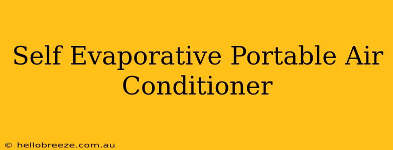 Self Evaporative Portable Air Conditioner