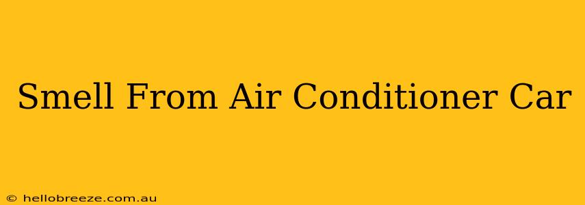 Smell From Air Conditioner Car