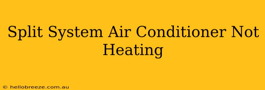 Split System Air Conditioner Not Heating