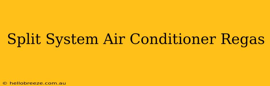 Split System Air Conditioner Regas