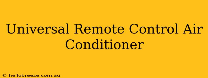 Universal Remote Control Air Conditioner