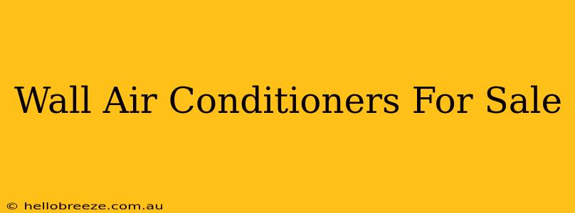 Wall Air Conditioners For Sale