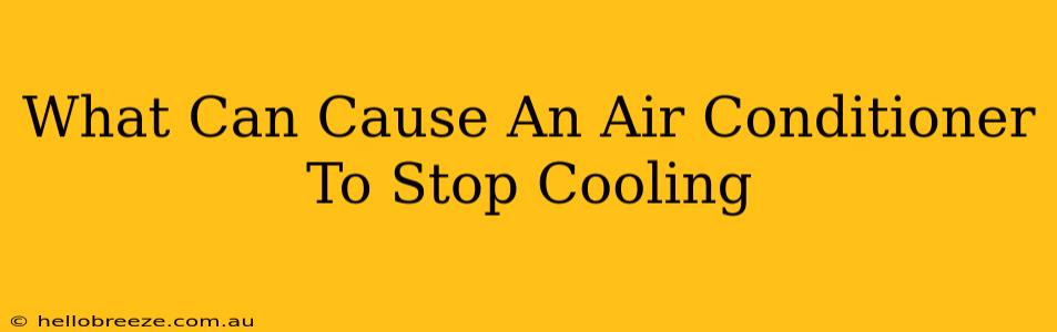 What Can Cause An Air Conditioner To Stop Cooling