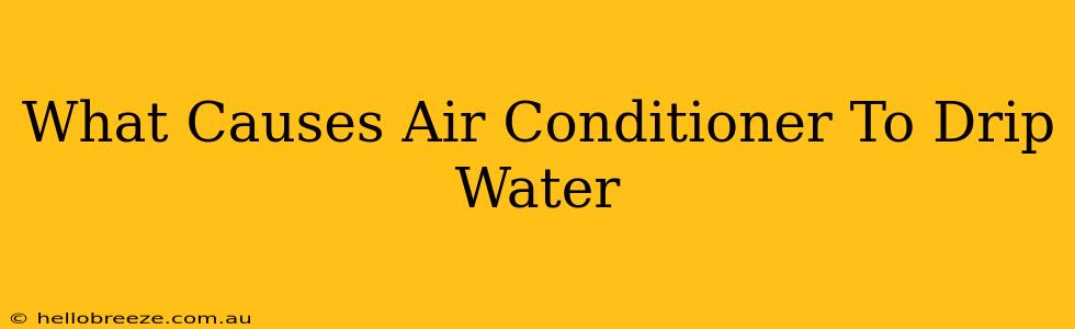 What Causes Air Conditioner To Drip Water