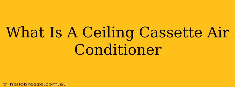 What Is A Ceiling Cassette Air Conditioner