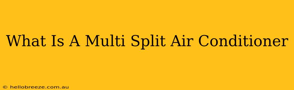 What Is A Multi Split Air Conditioner