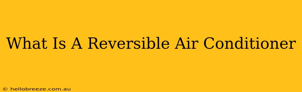 What Is A Reversible Air Conditioner