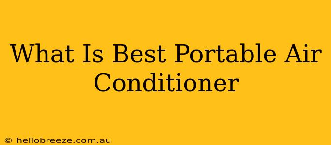 What Is Best Portable Air Conditioner