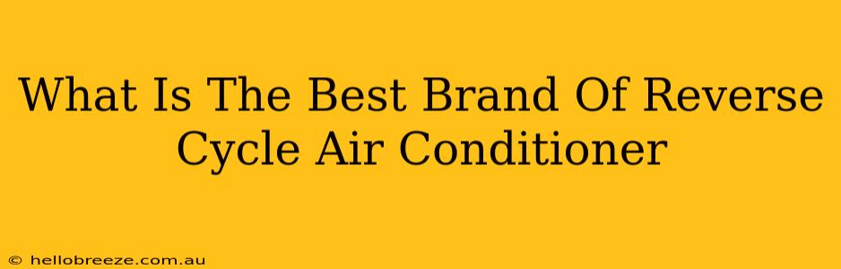 What Is The Best Brand Of Reverse Cycle Air Conditioner