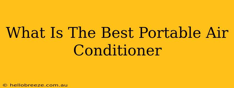 What Is The Best Portable Air Conditioner