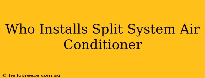 Who Installs Split System Air Conditioner