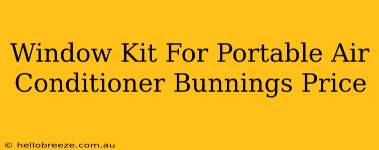 Window Kit For Portable Air Conditioner Bunnings Price