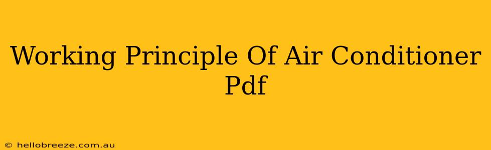 Working Principle Of Air Conditioner Pdf