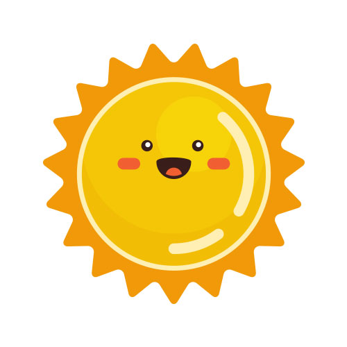 smiling sun & rays