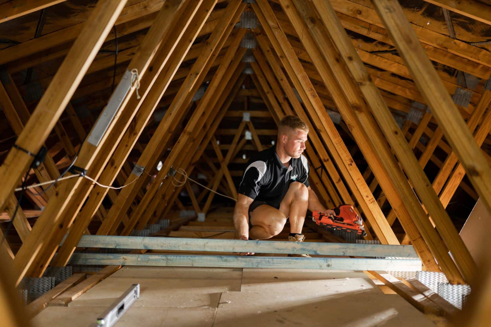 Hello Breeze installing a ducted platform in the roof